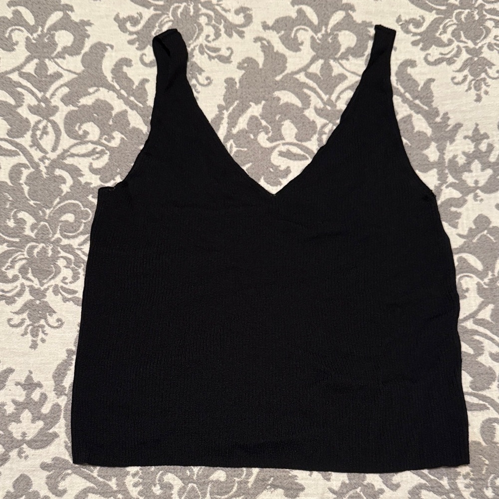 Free Press Black V-Neck Tank Top